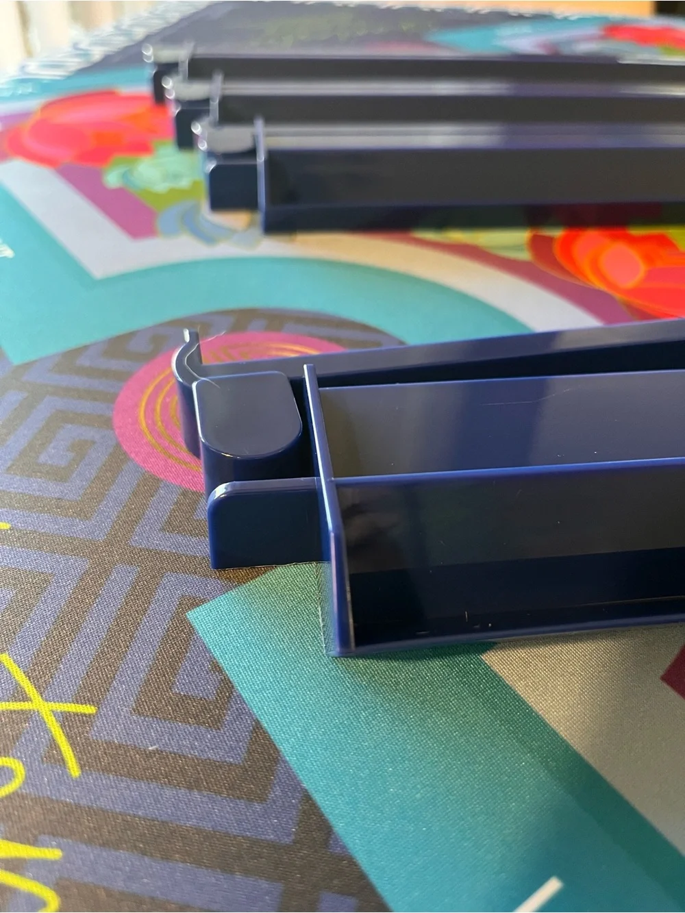 Mahjong Tile Racks w/ Pushers Jonathan Adler Navy Blue Solid 20